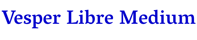 Vesper Libre Medium шрифт